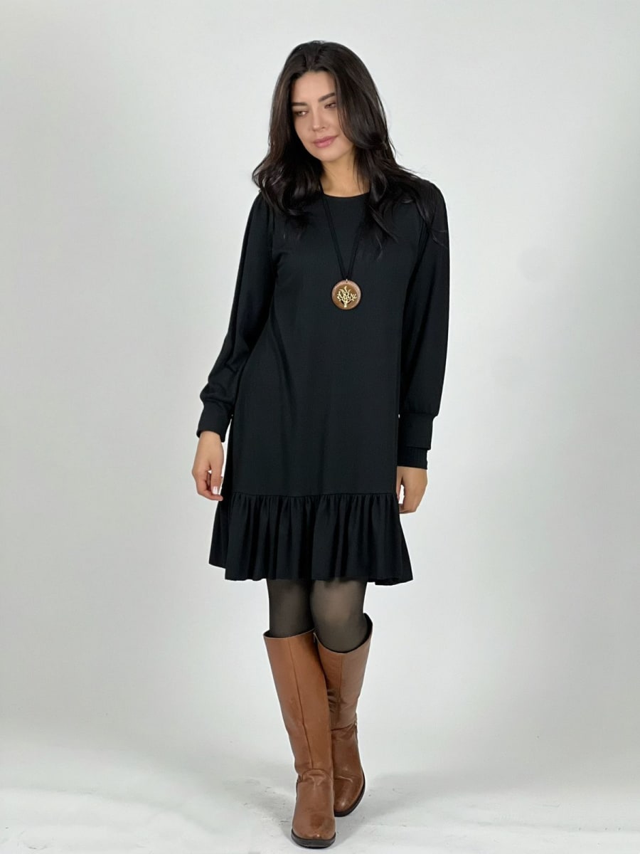 Mini Vestido con Vuelo Tela Monserrat A3-82a13
