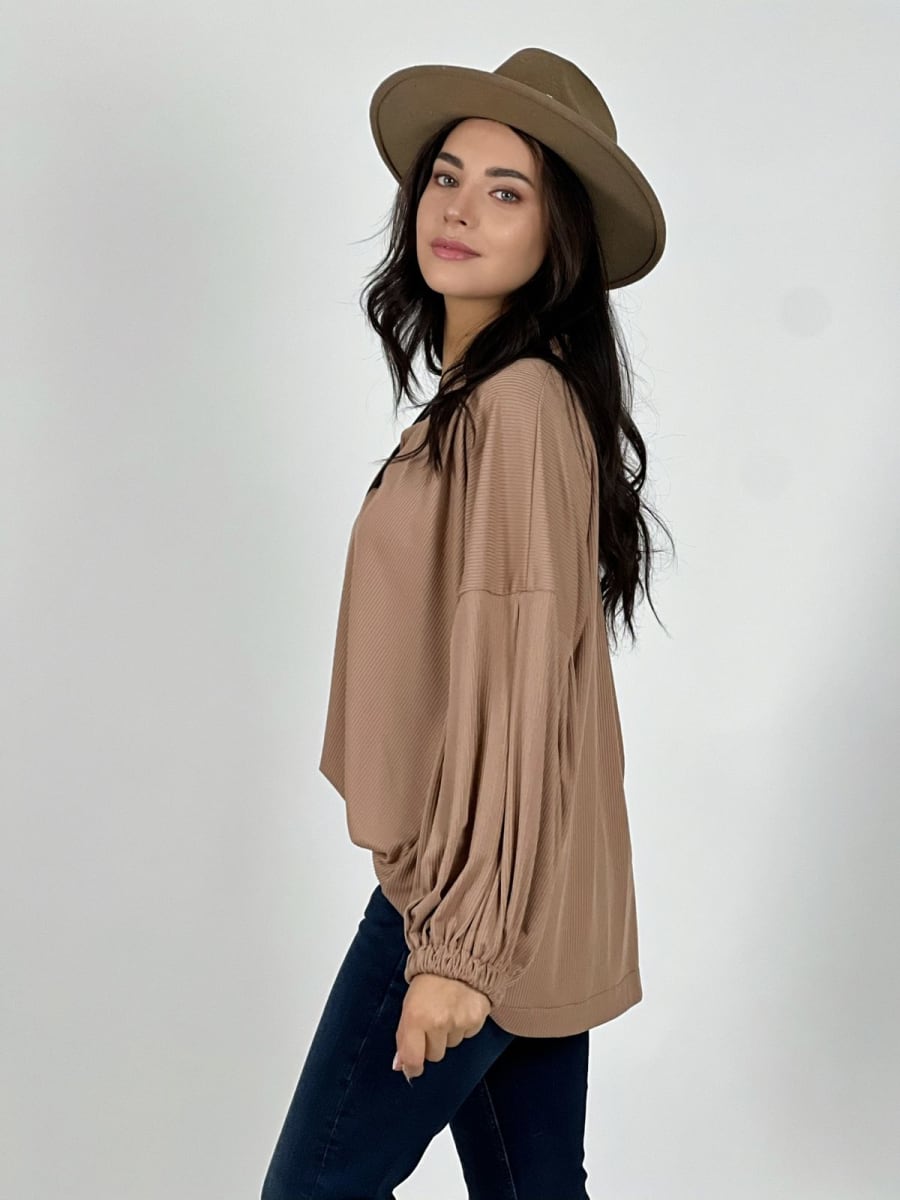 Blusa Spandex Cuello V Mangas Empuñado A3-683