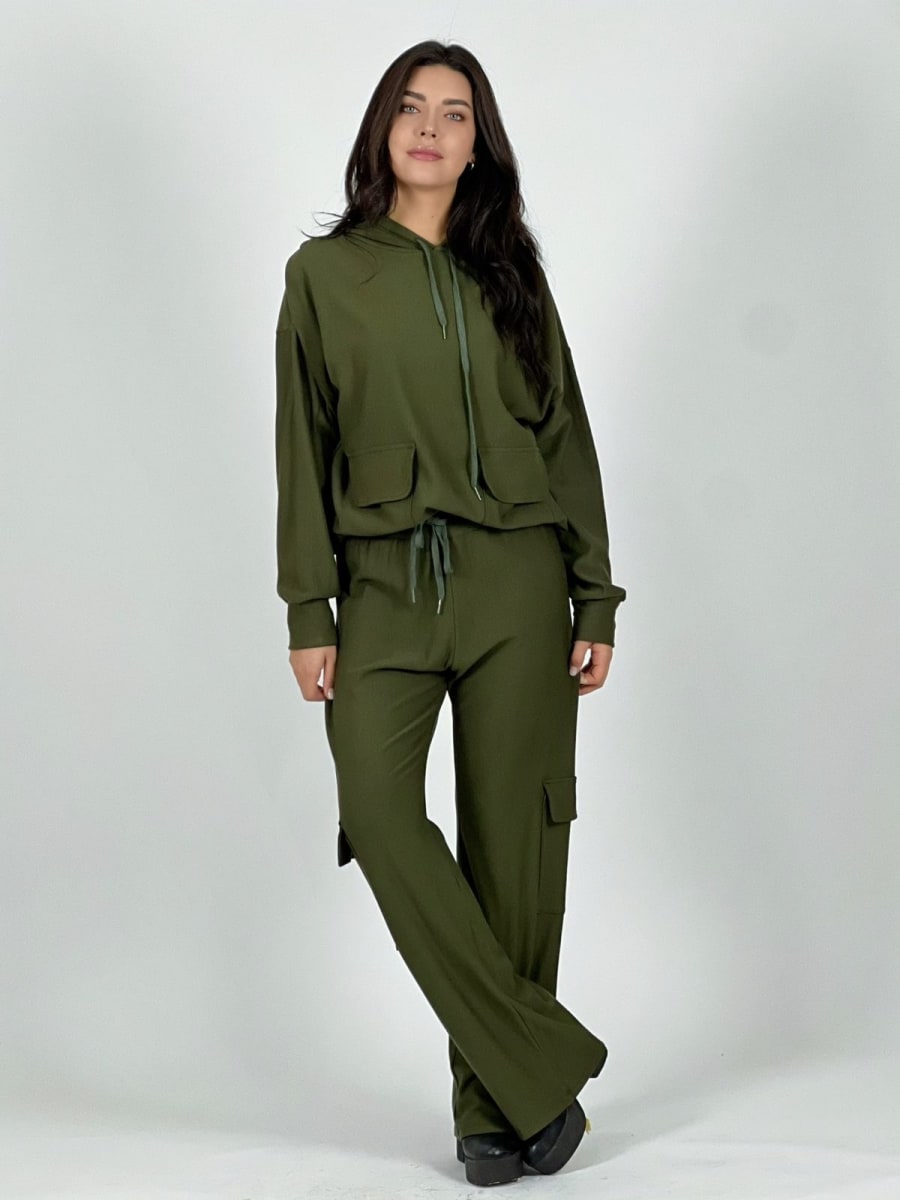 Conjunto de Buzo Con Bolsillos Cargo A4-9011