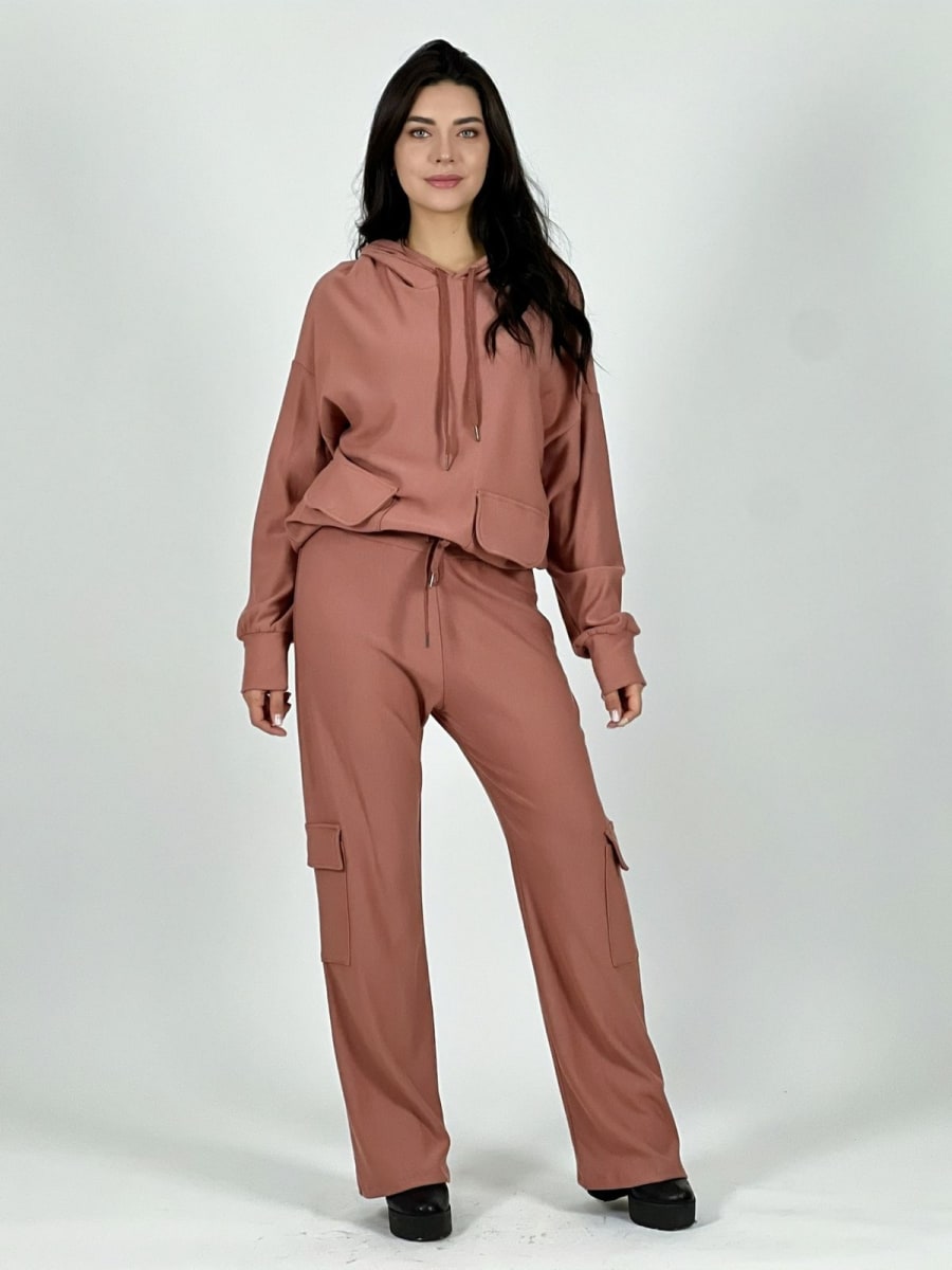 Conjunto de Buzo Con Bolsillos Cargo A4-9019