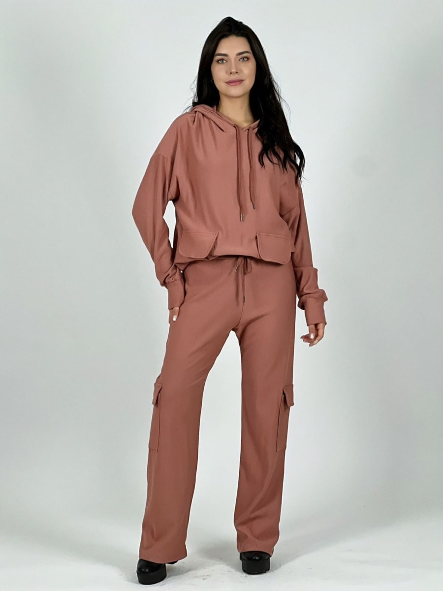 Conjunto de Buzo Con Bolsillos Cargo A4-9018