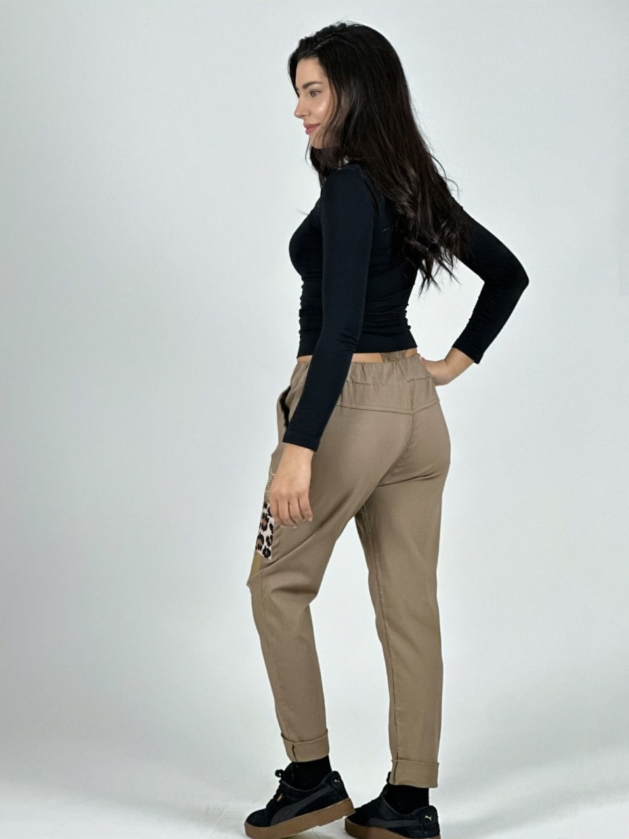 Jogger Italiano Cuadro print Letras Brillantes A2-57/613