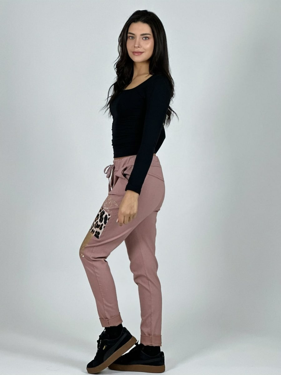 Jogger Italiano Cuadro print Letras Brillantes A2-57/6122