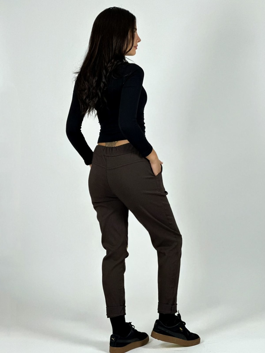 Jogger Italiano Cuadro print Letras Brillantes A2-57/6131