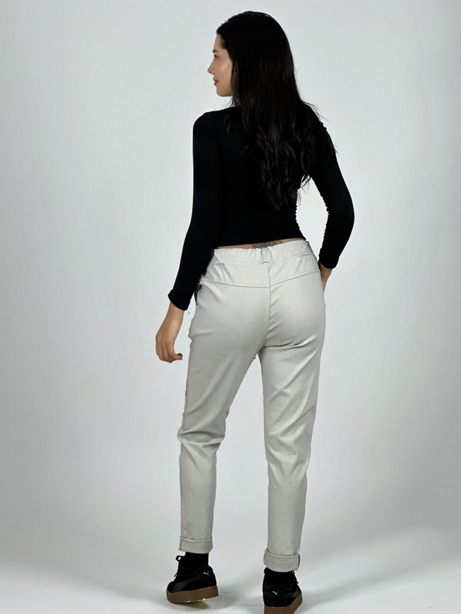 Jogger Italiano Cuadro print Letras Brillantes A2-57/6128