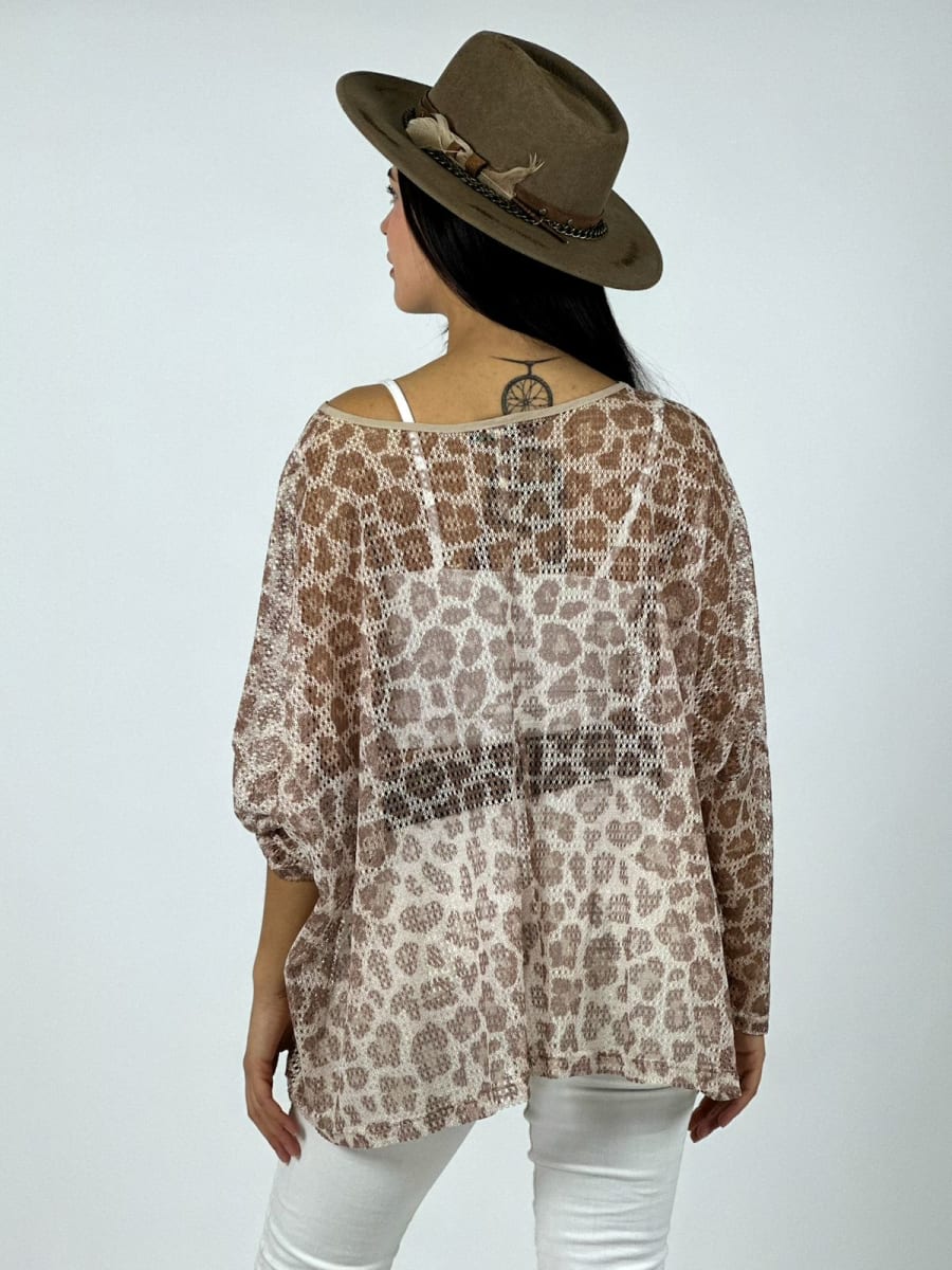 Polera Malla Print Corazon Brillante LOVE A1-359