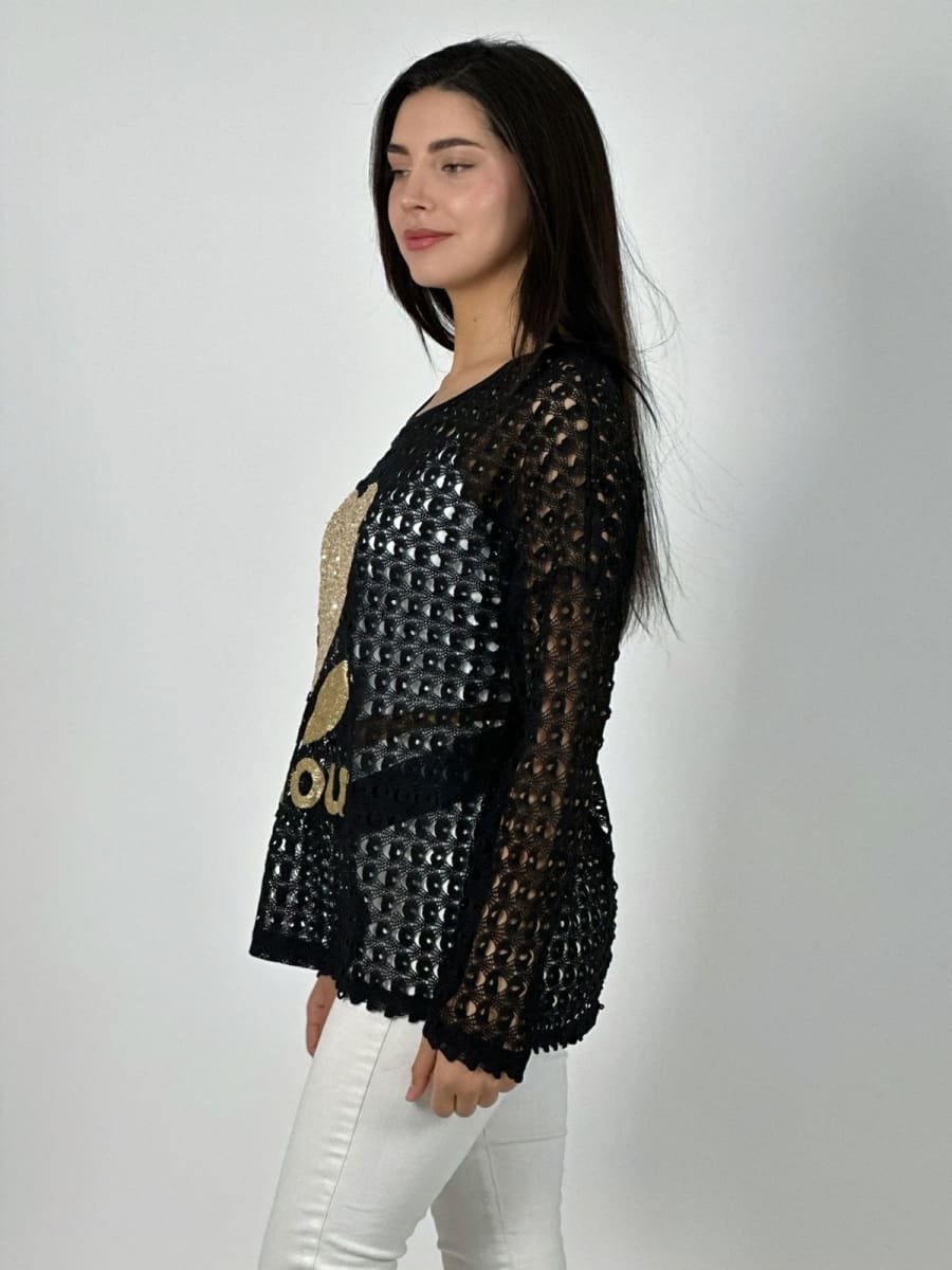 Polera de Hilo Corazon Brillante AMOUR A1-116