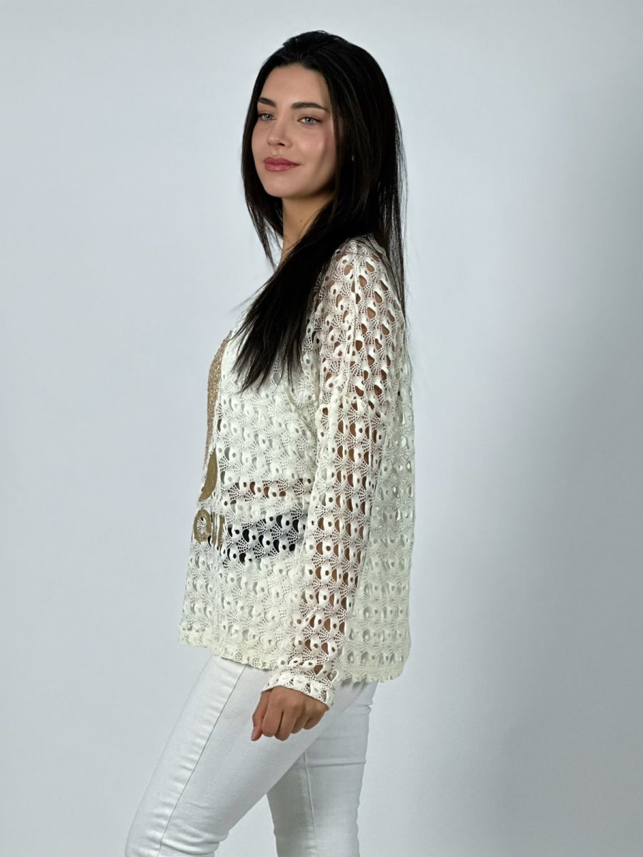 Polera de Hilo Corazon Brillante AMOUR A1-119