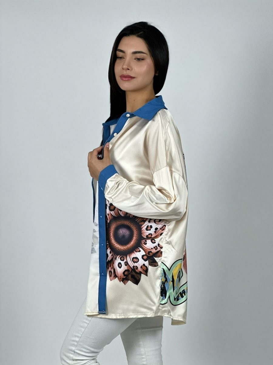 Blusa Satin Girasol Print A1-282