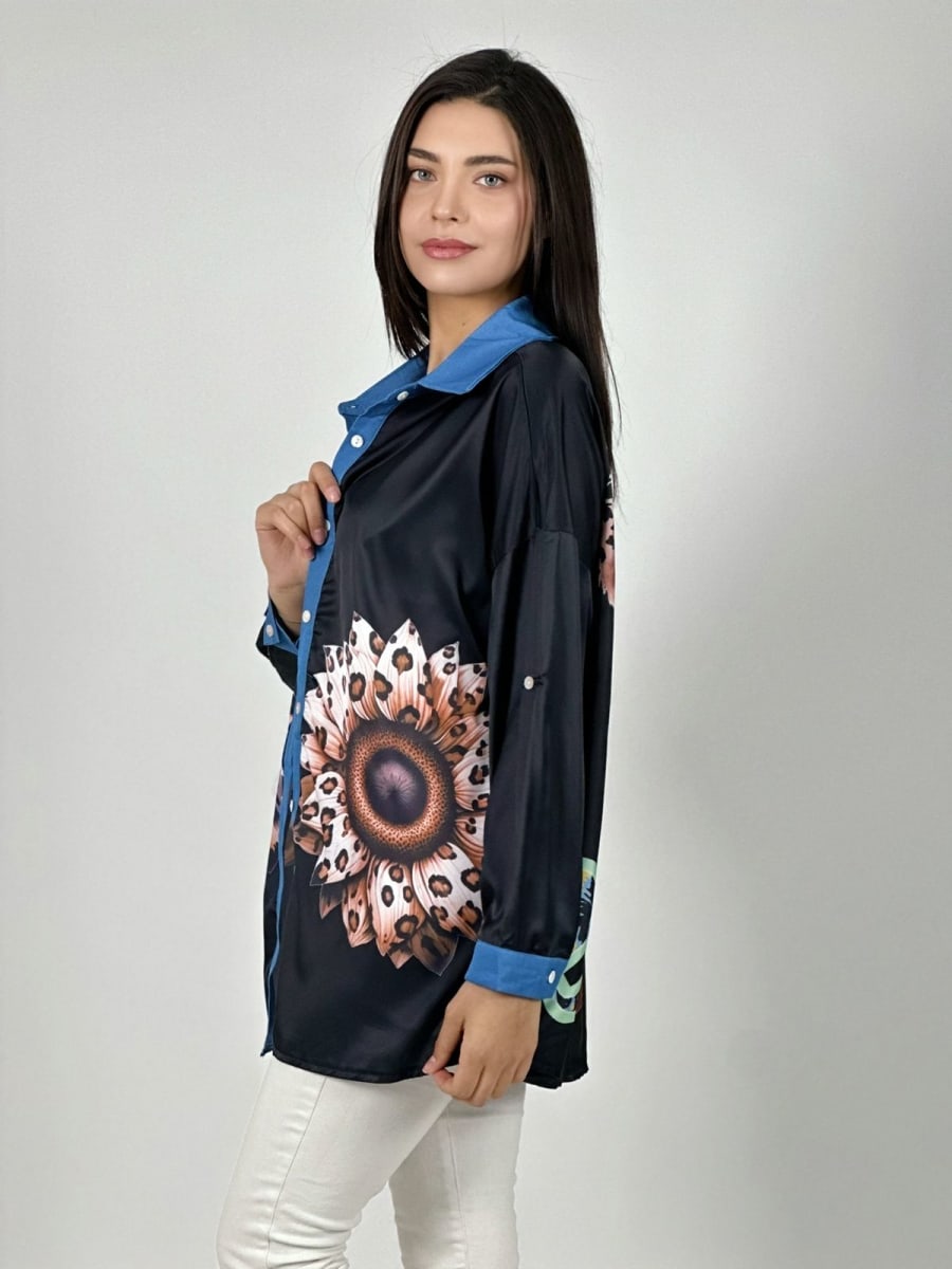 Blusa Satin Girasol Print A1-285