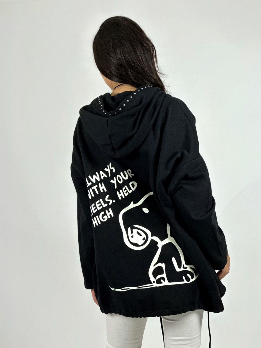 Poleron Algodon Cierre Always Dorso Snoopy A3-7612