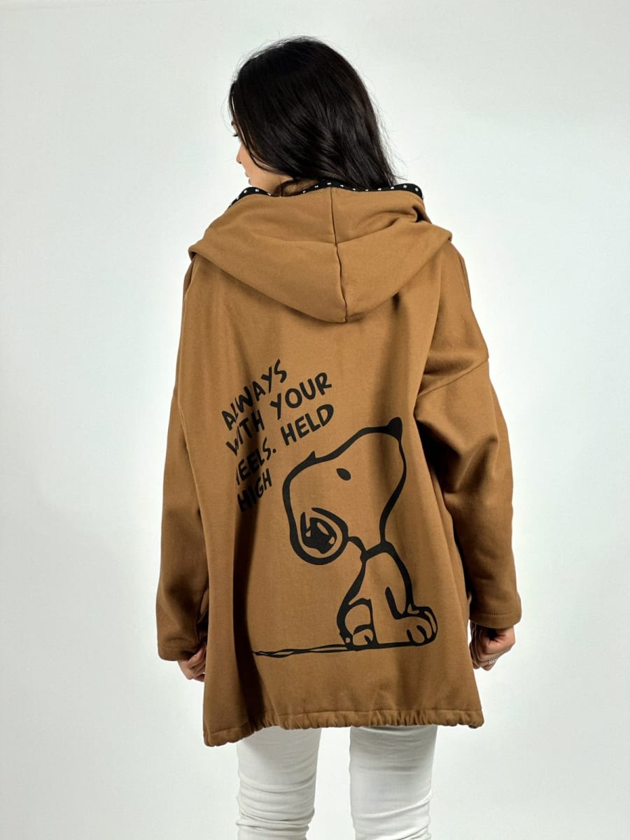 Poleron Algodon Cierre Always Dorso Snoopy A3-768