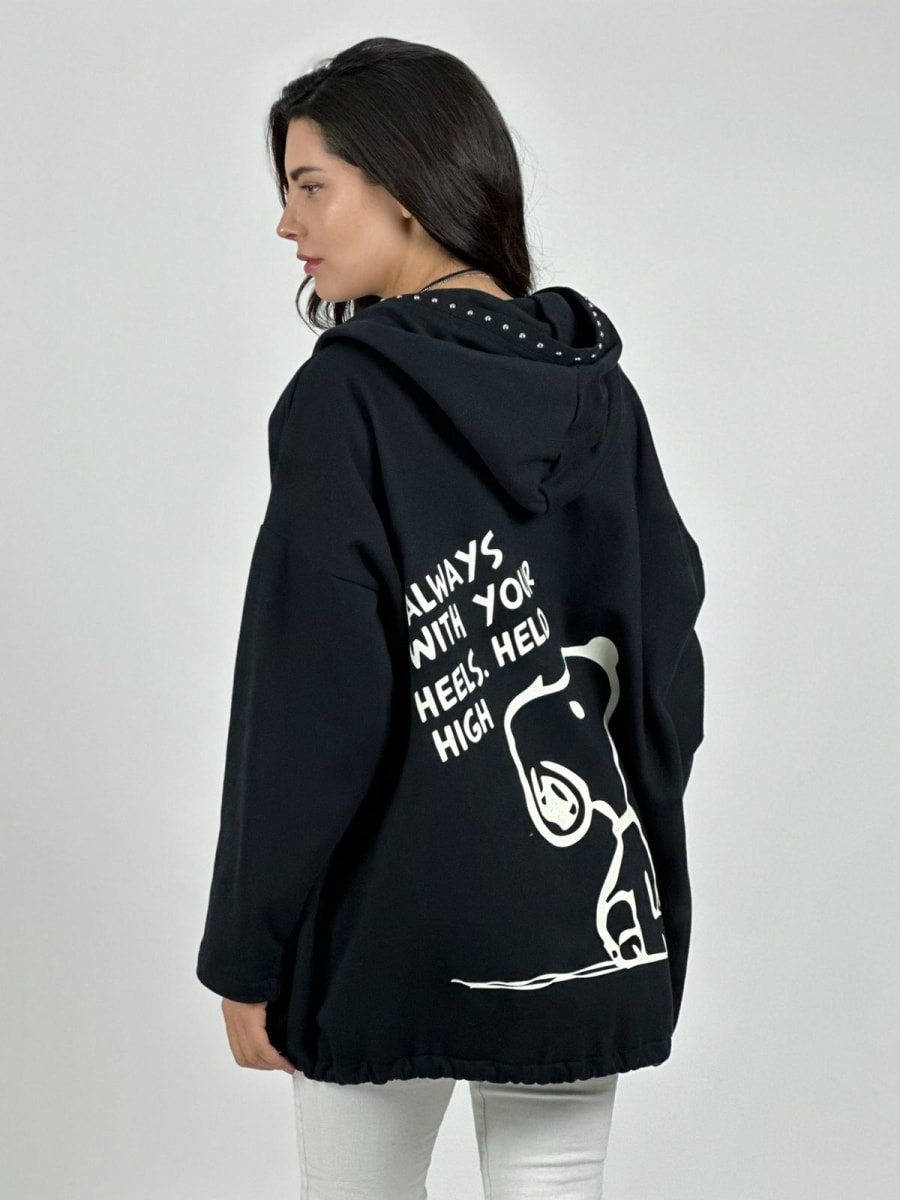 Poleron Algodon Cierre Always Dorso Snoopy A3-7611