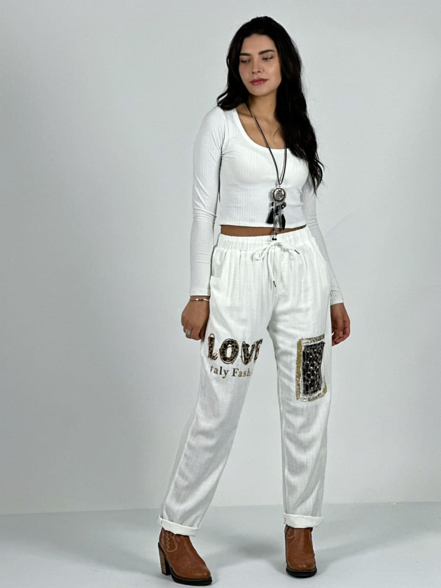 Jogger Lino Cuadro LOVE Print A1-331