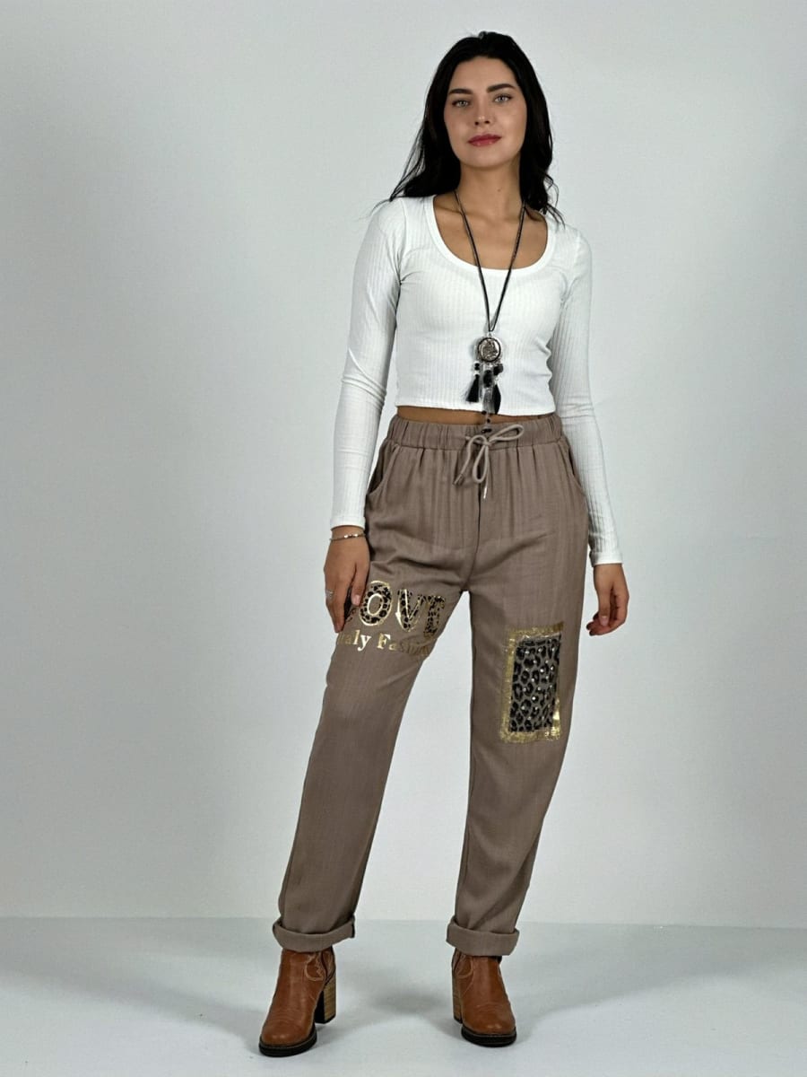 Jogger Lino Cuadro LOVE Print A1-334