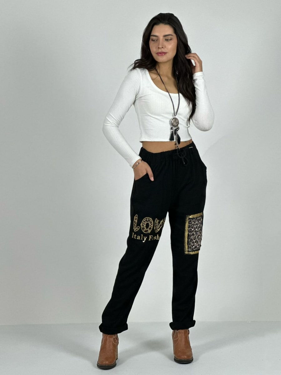 Jogger Lino Cuadro LOVE Print A1-338