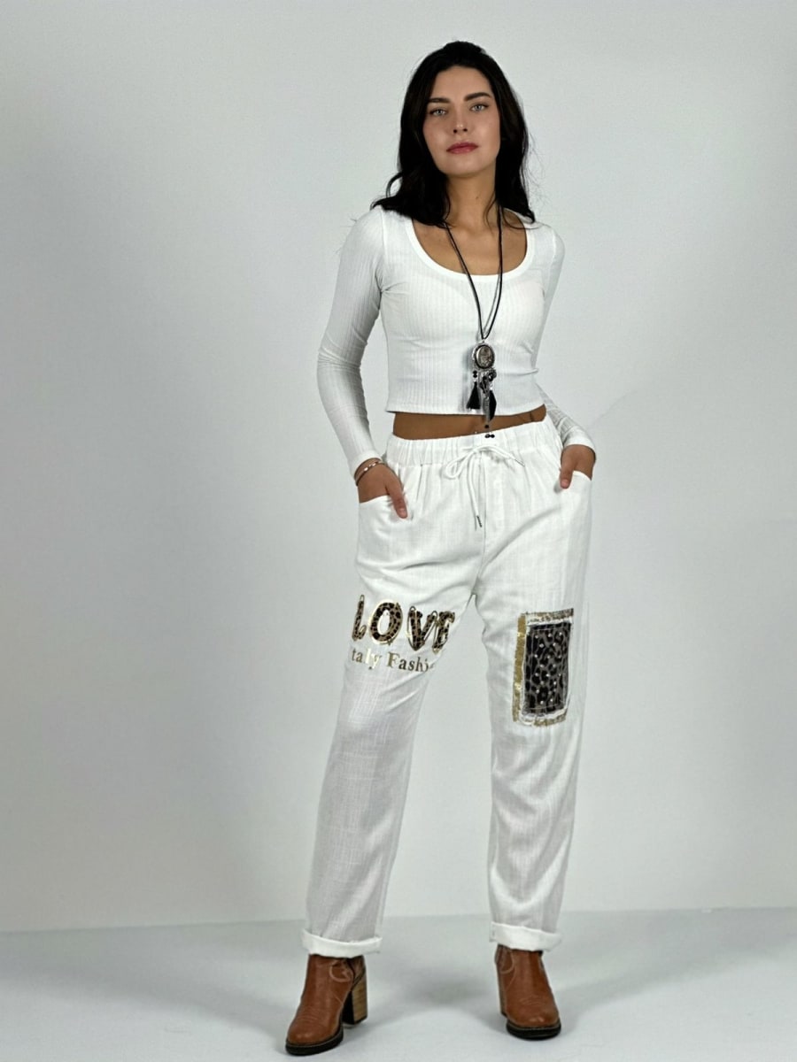 Jogger Lino Cuadro LOVE Print A1-332