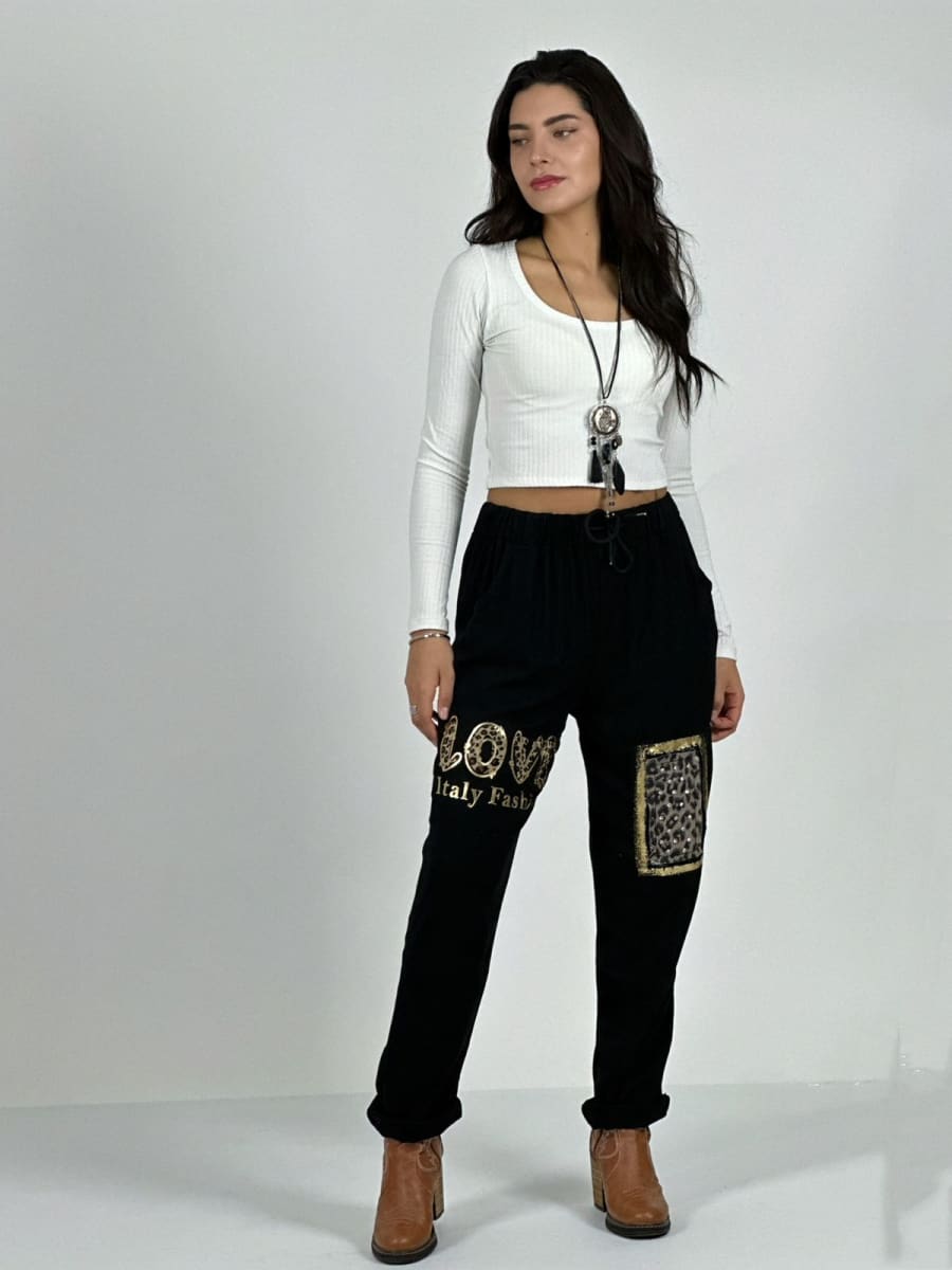 Jogger Lino Cuadro LOVE Print A1-337