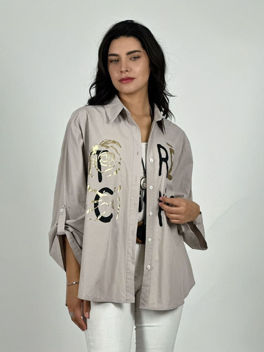 Blusa Gabardina con Letras A1-241