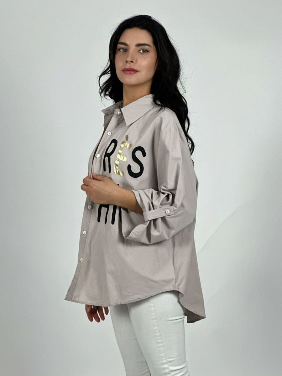 Blusa Gabardina con Letras A1-242