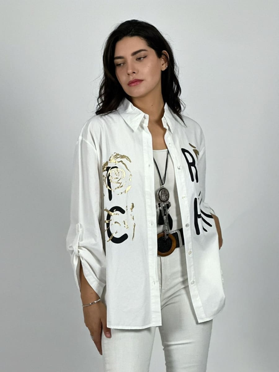 Blusa Gabardina con Letras A1-249