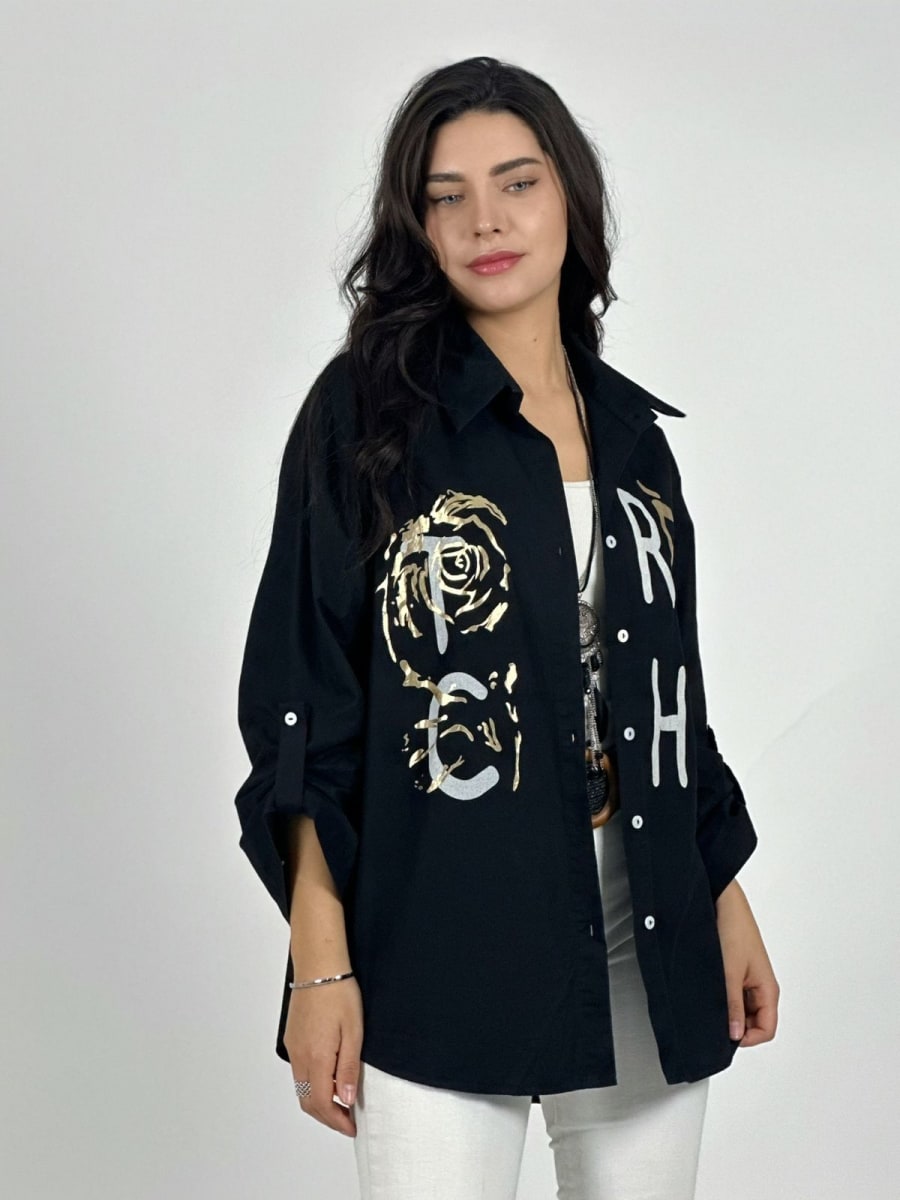 Blusa Gabardina con Letras A1-244