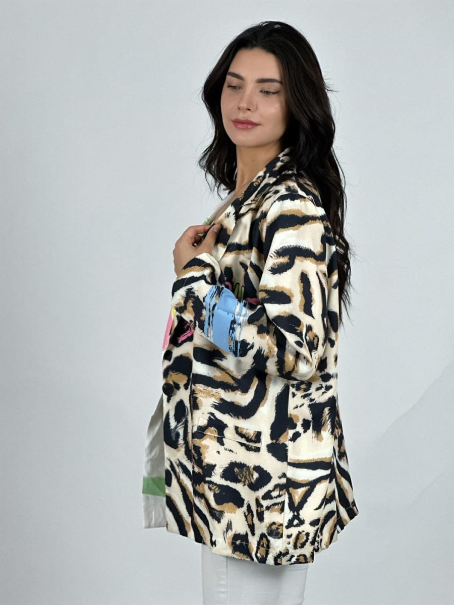 Blazer Mitad print y Corazones A1-26