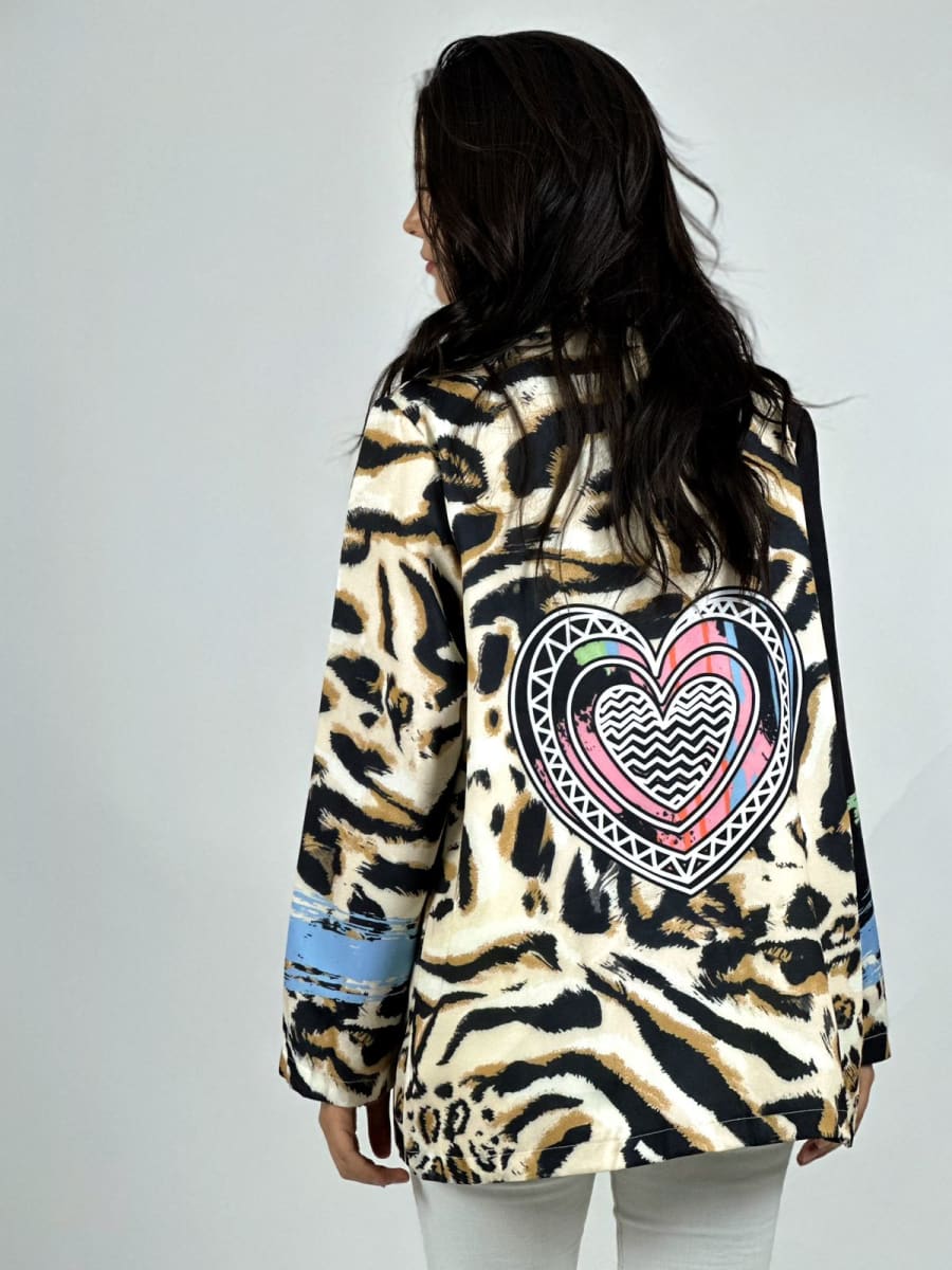 Blazer Mitad print y Corazones A1-29
