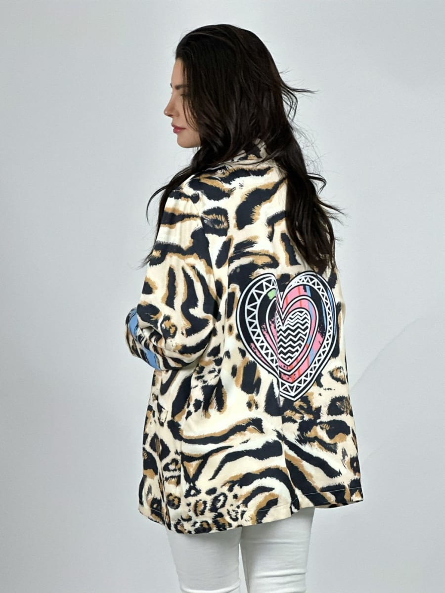 Blazer Mitad print y Corazones A1-23