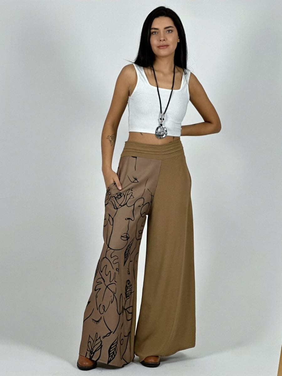 Palazzo Tela Cey Rostros con Hojas A3-65/689