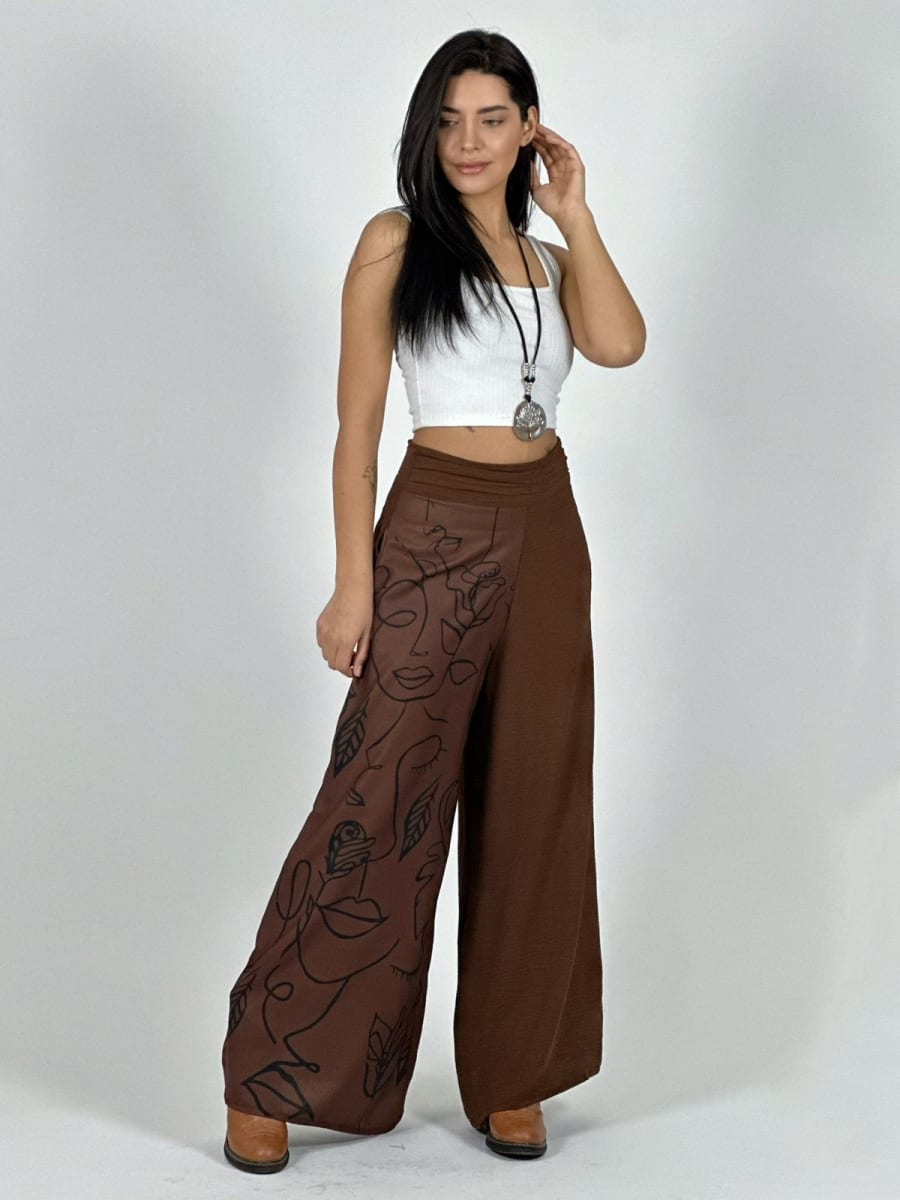 Palazzo Tela Cey Rostros con Hojas A3-65/682