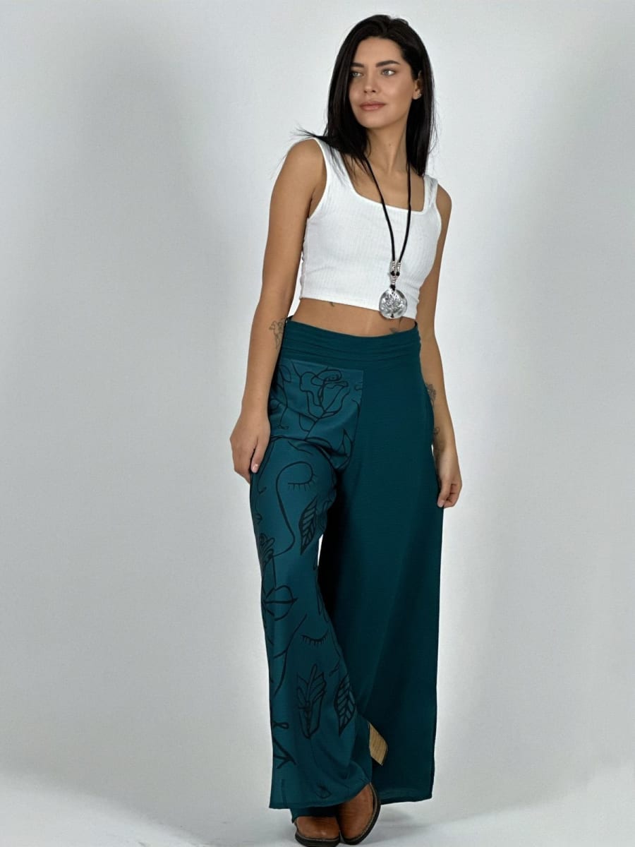 Palazzo Tela Cey Rostros con Hojas A3-65/686