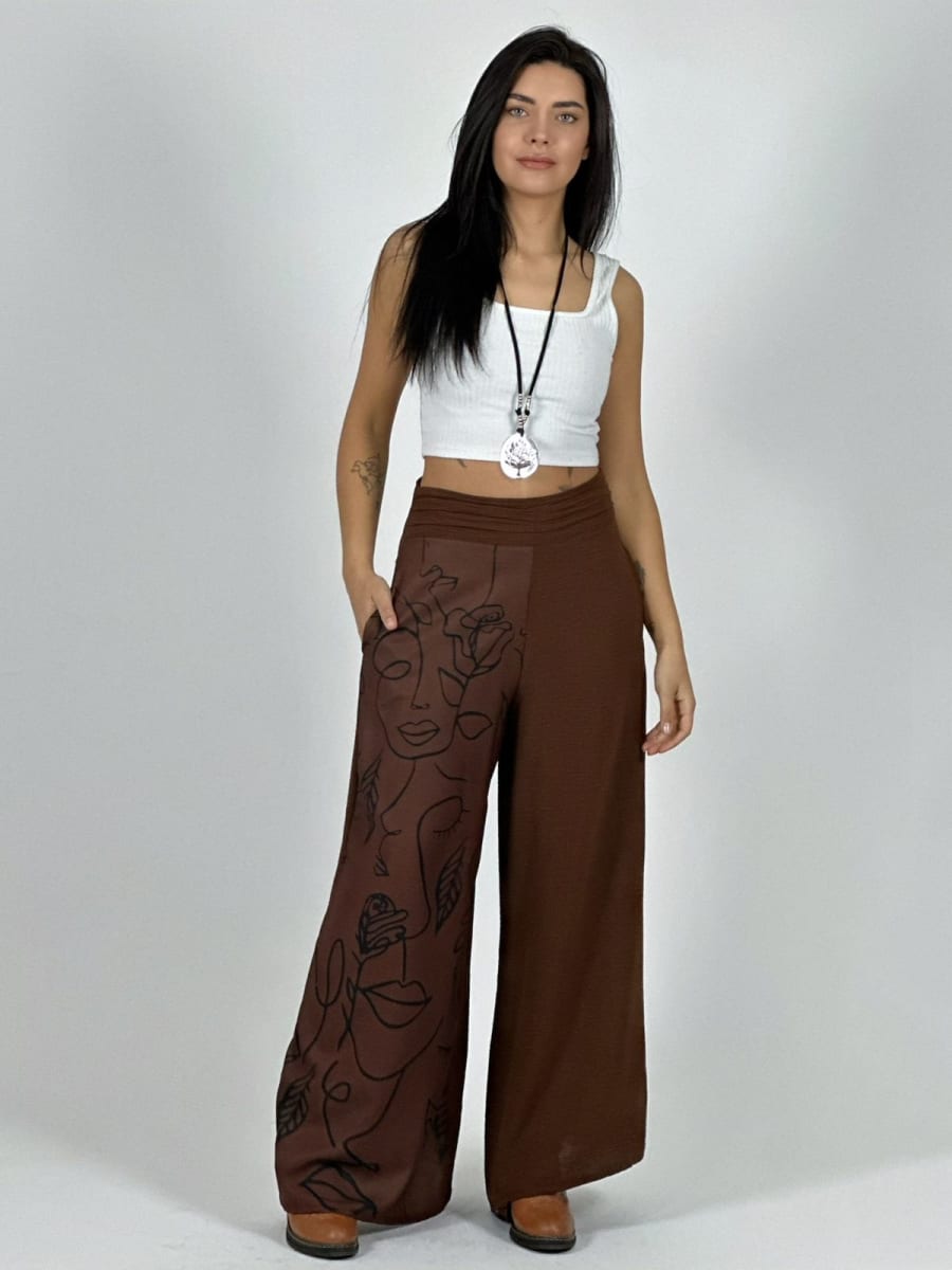 Palazzo Tela Cey Rostros con Hojas A3-65/681