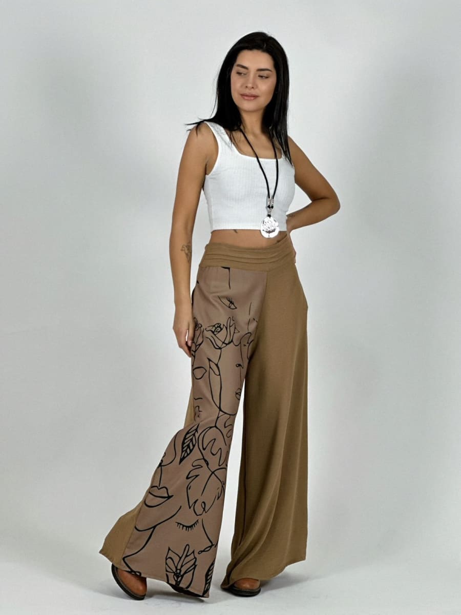 Palazzo Tela Cey Rostros con Hojas A3-65/6810