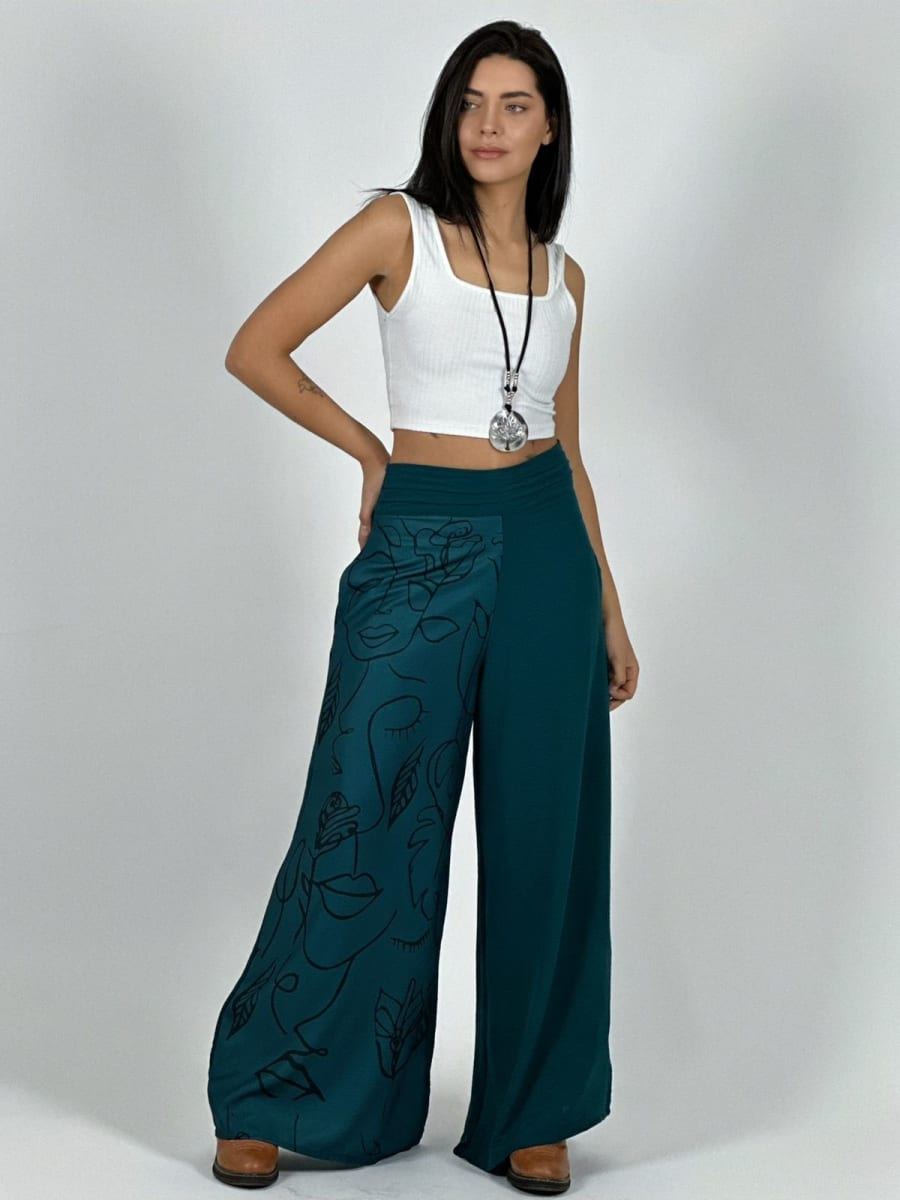 Palazzo Tela Cey Rostros con Hojas A3-65/685