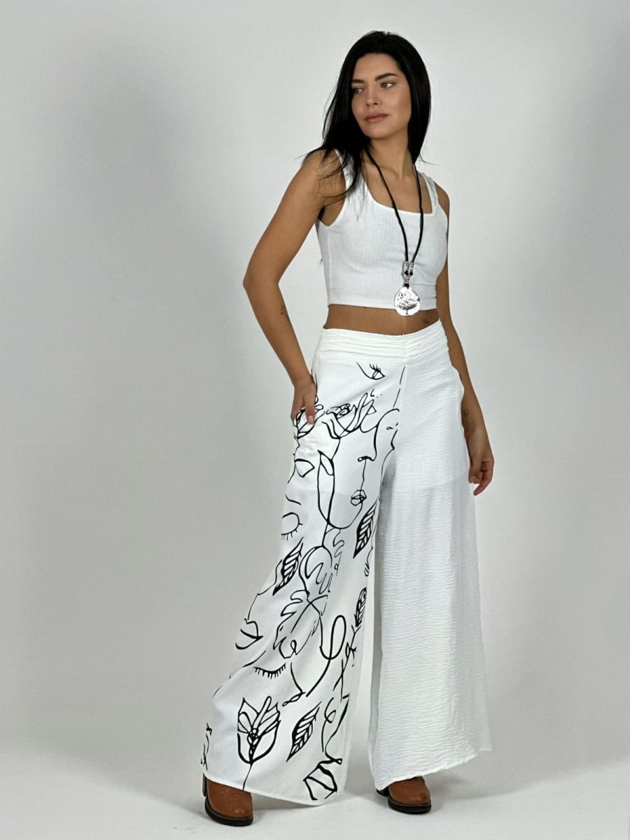 Palazzo Tela Cey Rostros con Hojas A3-65/6817