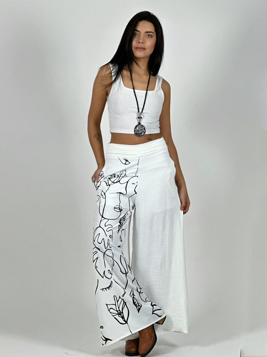 Palazzo Tela Cey Rostros con Hojas A3-65/6816