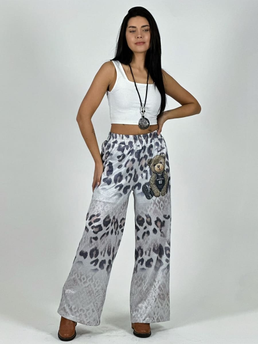 Pantalon Boho Manchas con Osito A1-365