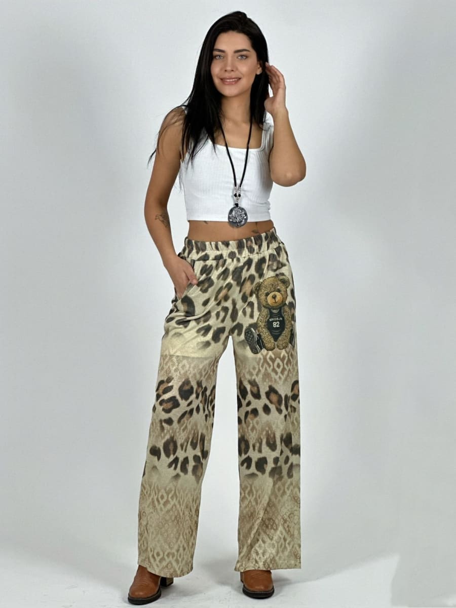 Pantalon Boho Manchas con Osito A1-361