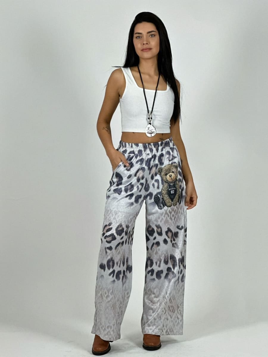 Pantalon Boho Manchas con Osito A1-364