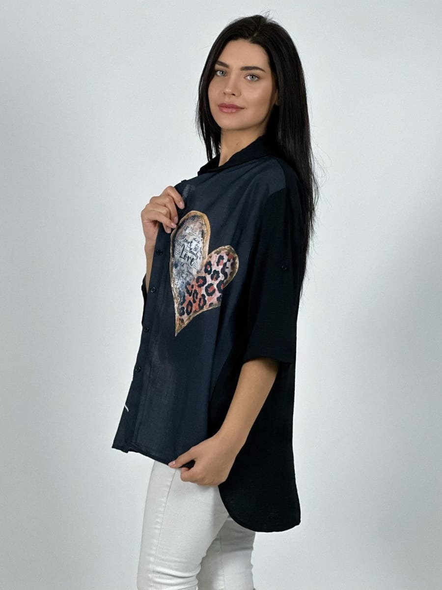 Blusa Lino Corazon Love Print A1-96