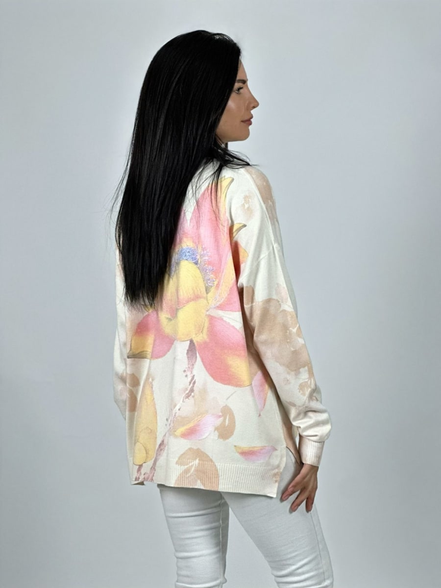 Sweater Spandex Flor de Loto Brillos A4-928