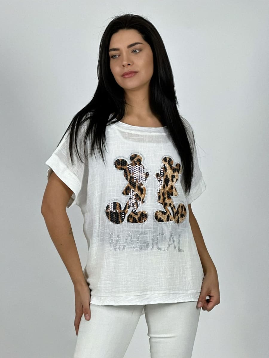 Polera Lino MAGICAL Mickey Print A1-1011