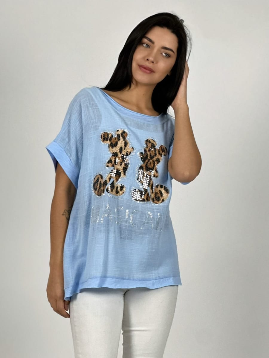 Polera Lino MAGICAL Mickey Print A1-103