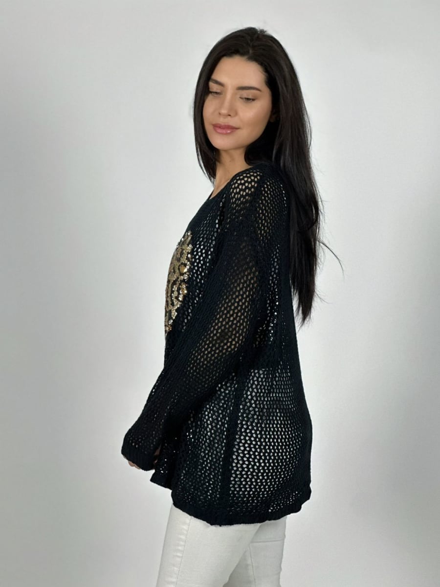 Polera Hilo Broderi Corazon Print A4-923