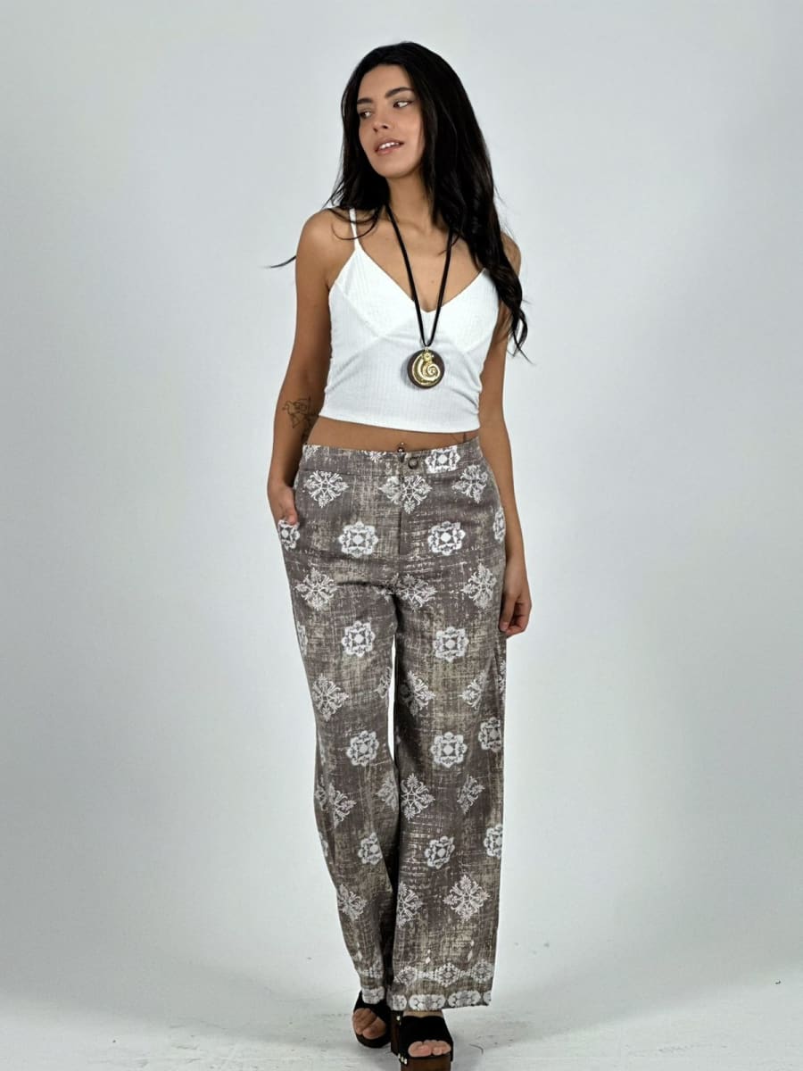 Pantalón Viscosa Estampado Boho A3-745