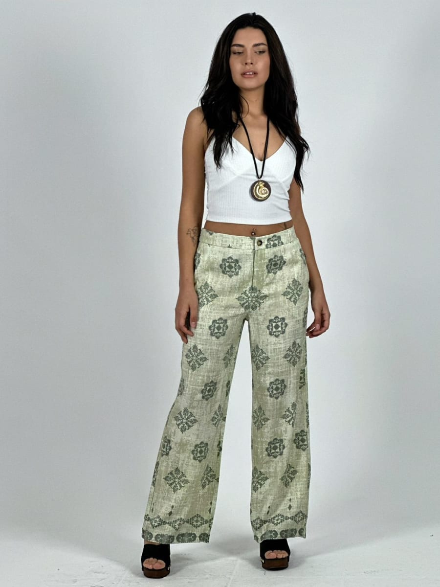 Pantalón Viscosa Estampado Boho A3-741