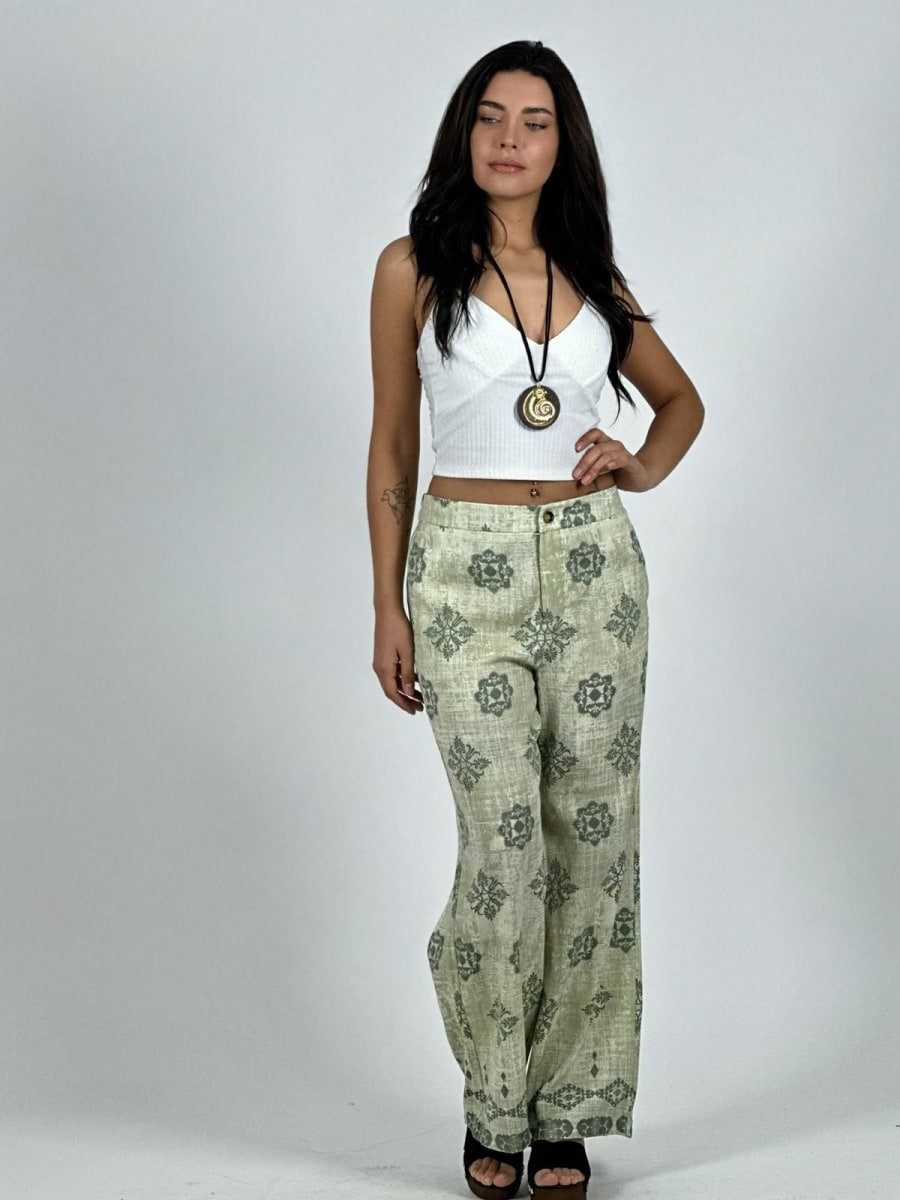 Pantalón Viscosa Estampado Boho A3-742