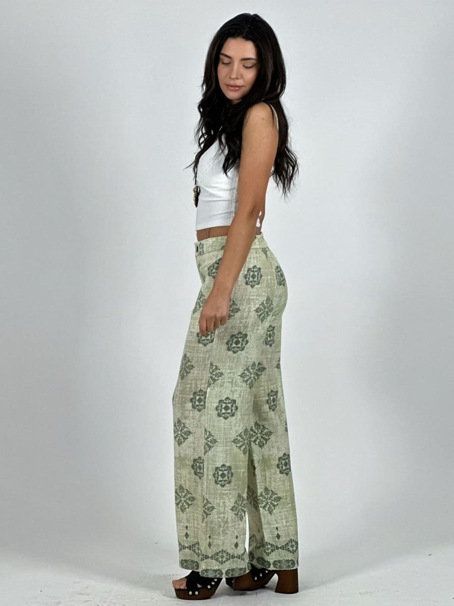 Pantalón Viscosa Estampado Boho A3-743