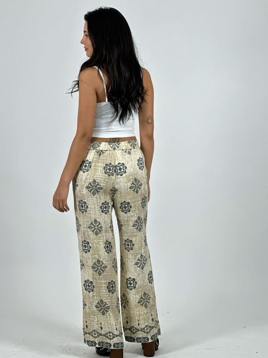 Pantalón Viscosa Estampado Boho A3-7410